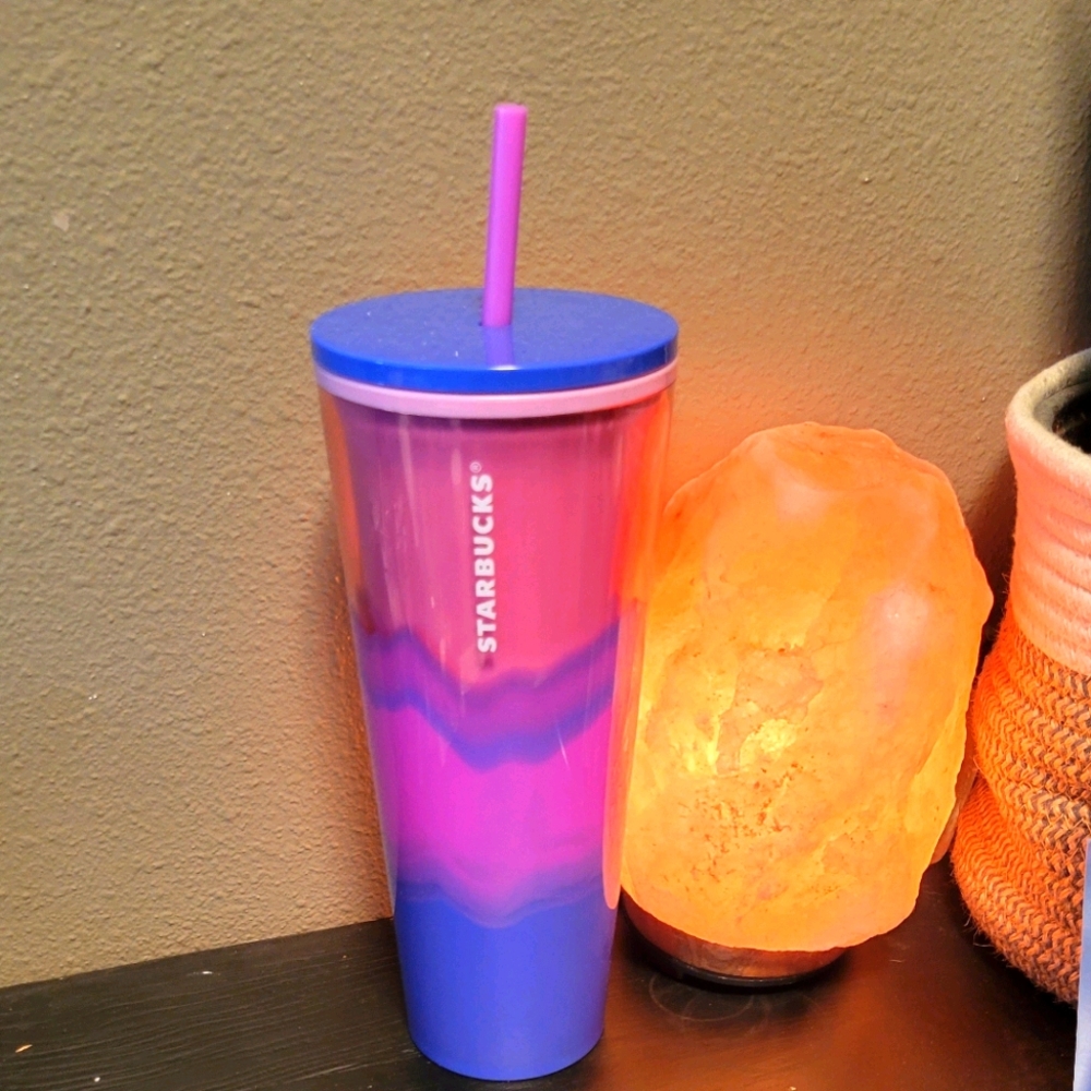 Starbucks pink, blue and purple wave tumbler